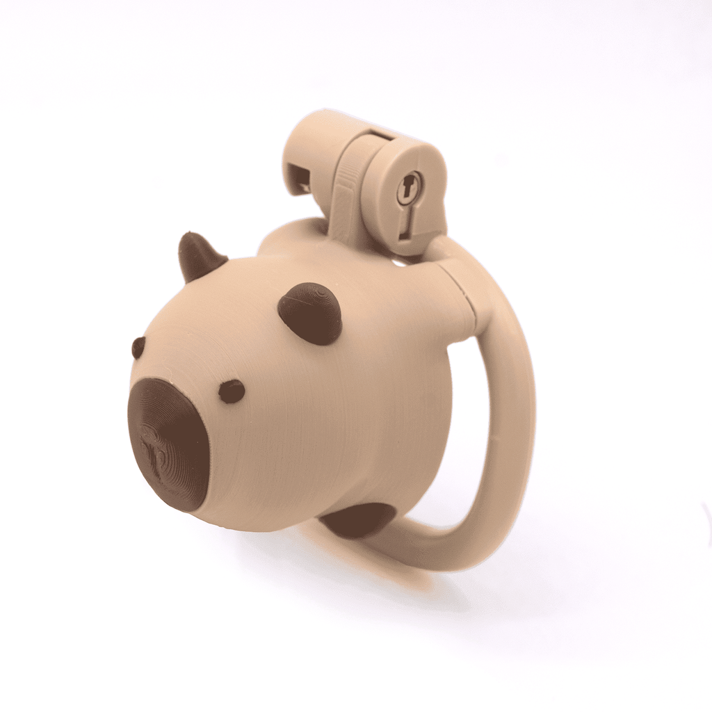 Capybara Chastity Cage 🐹 Secure & Comfortable Resin Chastity Lock for Men