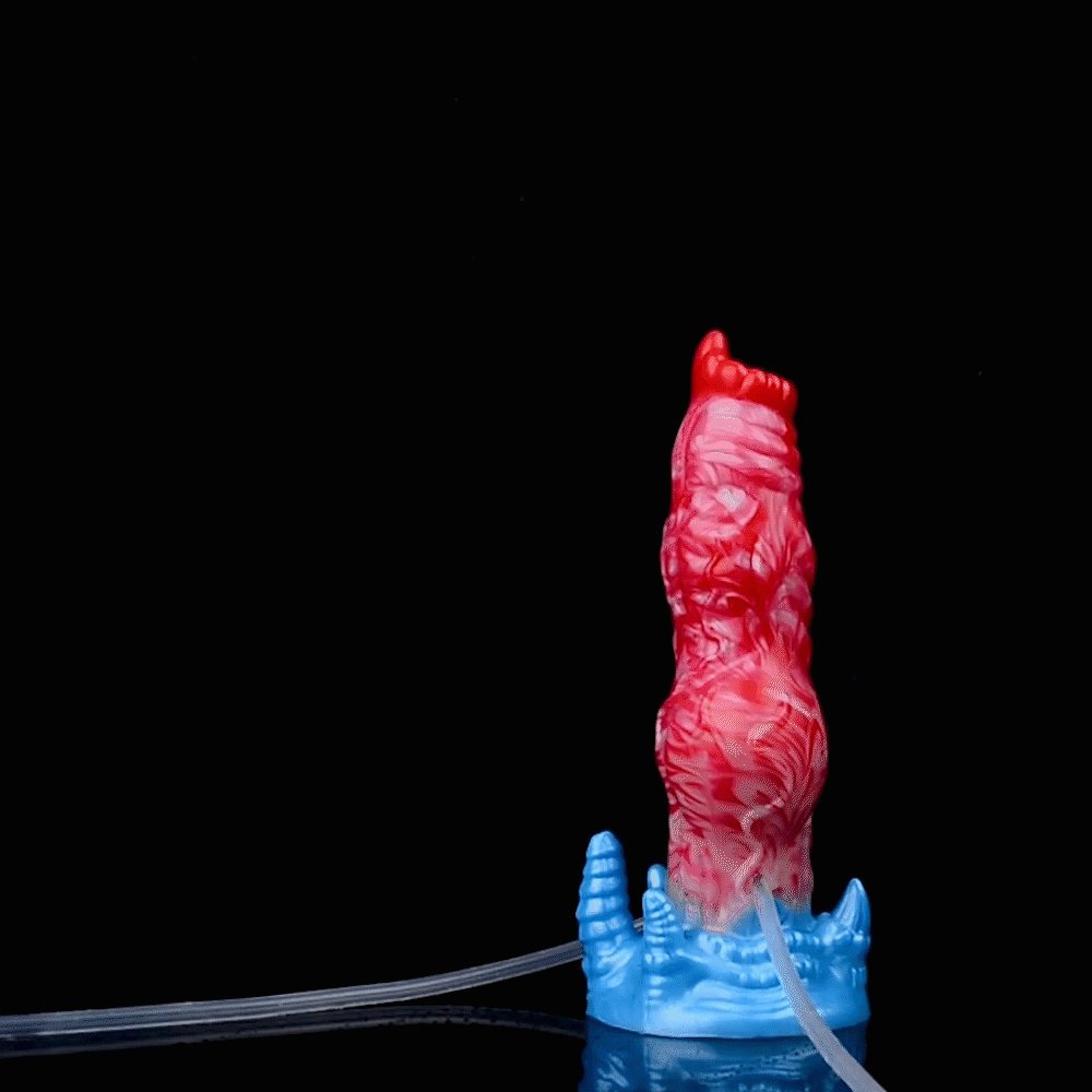 Ejaculating Dog Dildo Anal Butt Plug - Inflatable Anal Dildos Silicone Vaginal Masturbation Sex Toys