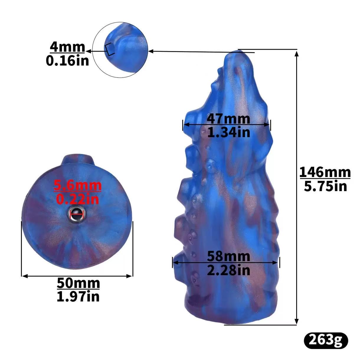 Fantasy Chastity Silicone Head – M6 Base Compatible Attachment