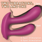 Fantasy Double-Ended Dildo Vibrator — Platinum Silicone G-Spot & Anal Stimulator