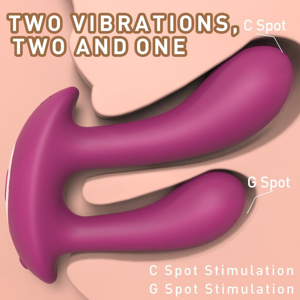 Fantasy Double-Ended Dildo Vibrator — Platinum Silicone G-Spot & Anal Stimulator