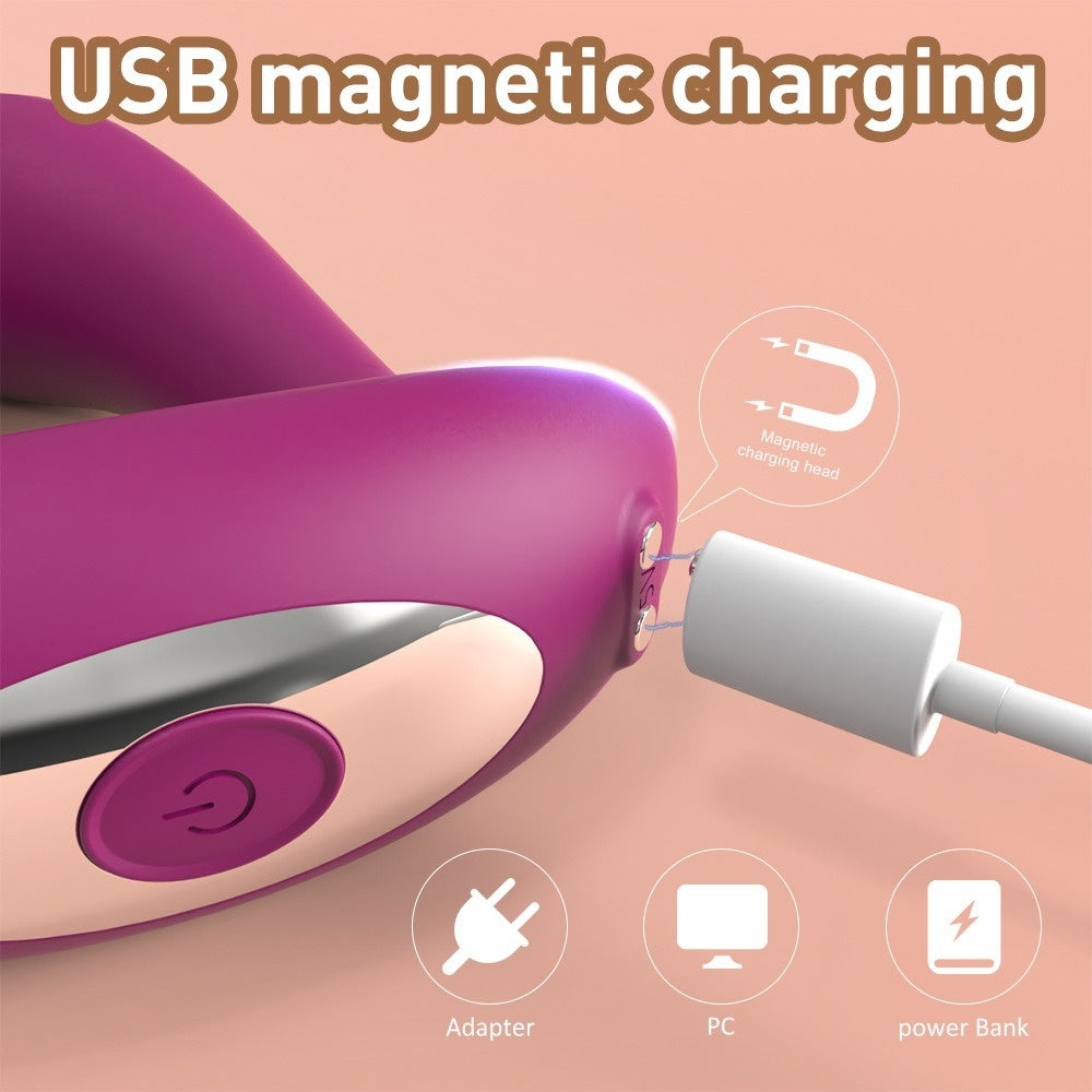 Fantasy Double-Ended Dildo Vibrator — Platinum Silicone G-Spot & Anal Stimulator