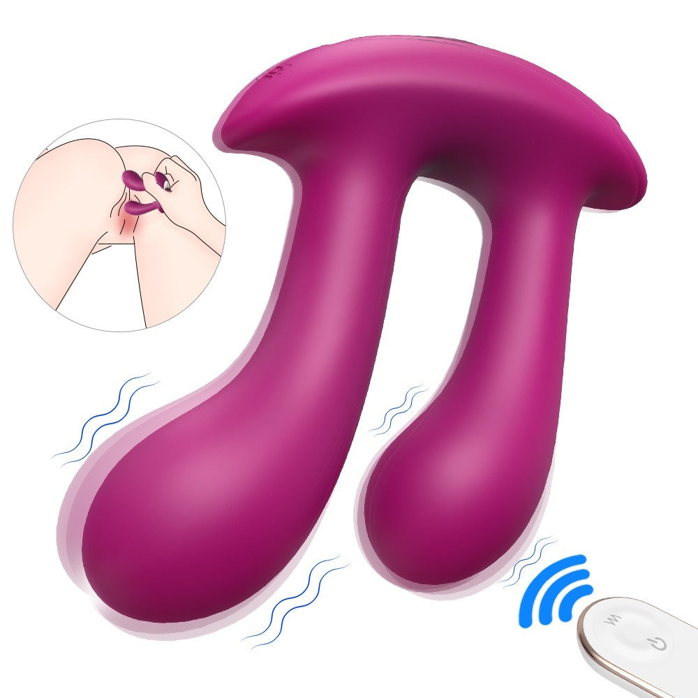 Fantasy Double-Ended Dildo Vibrator — Platinum Silicone G-Spot & Anal Stimulator