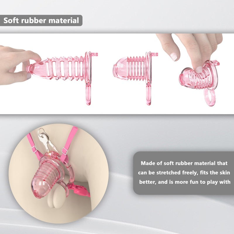 Transparent Flexible Chastity Cage with Stretchable Design （R6）