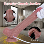 Squirting Dildo 8.46 Inch – Dual-Layer Skin-Sliding Realistic Strap-On | Domlust
