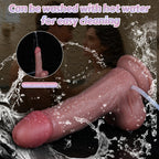Squirting Dildo 8.46 Inch – Dual-Layer Skin-Sliding Realistic Strap-On | Domlust