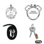 Solar Serpent Stainless Steel Chastity Cage – Coiled Snake Design