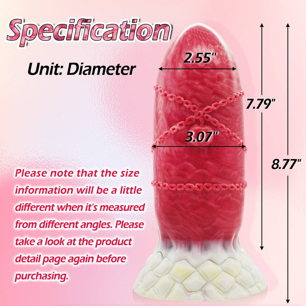 8 Inch Egg Butt Plug with Chain - Tarisss Sex Toy Store