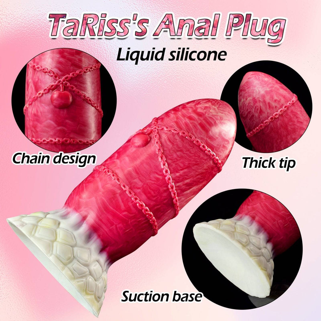 8 Inch Egg Butt Plug with Chain - Tarisss Sex Toy Store