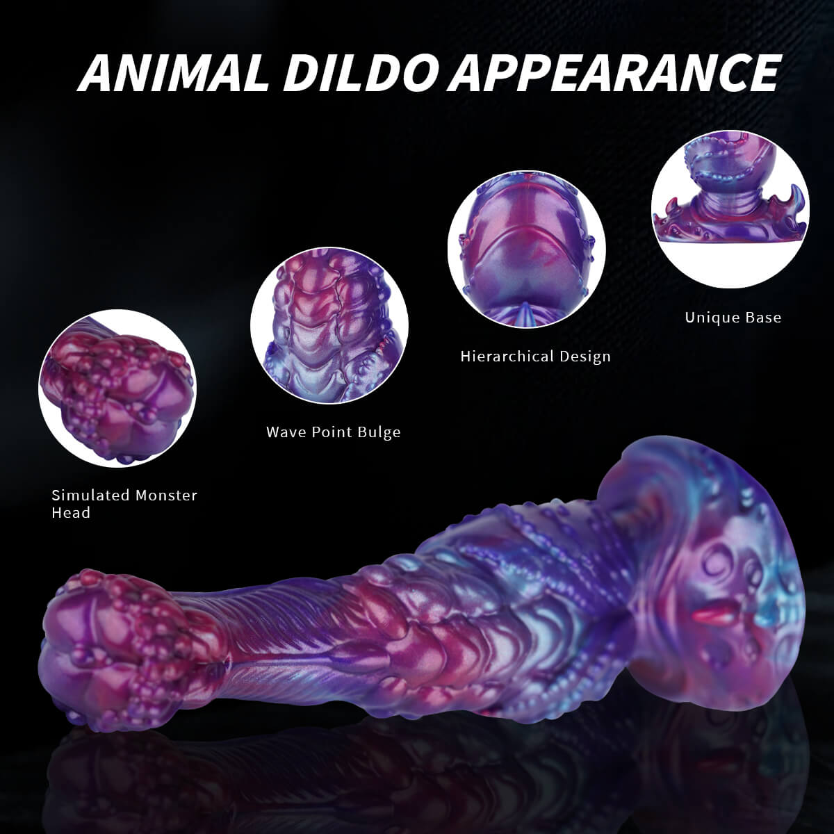 8 Inch Fantasy Monster Flared Horse Dildo with Knot - Tarisss Sex Toy Store