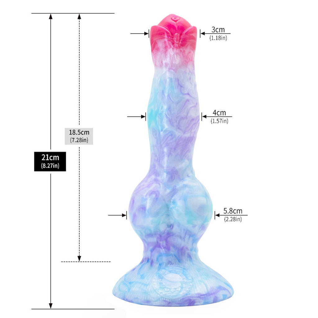 8 Inch Silicone Wolf Dildo with Knot - Tarisss Sex Toy Store