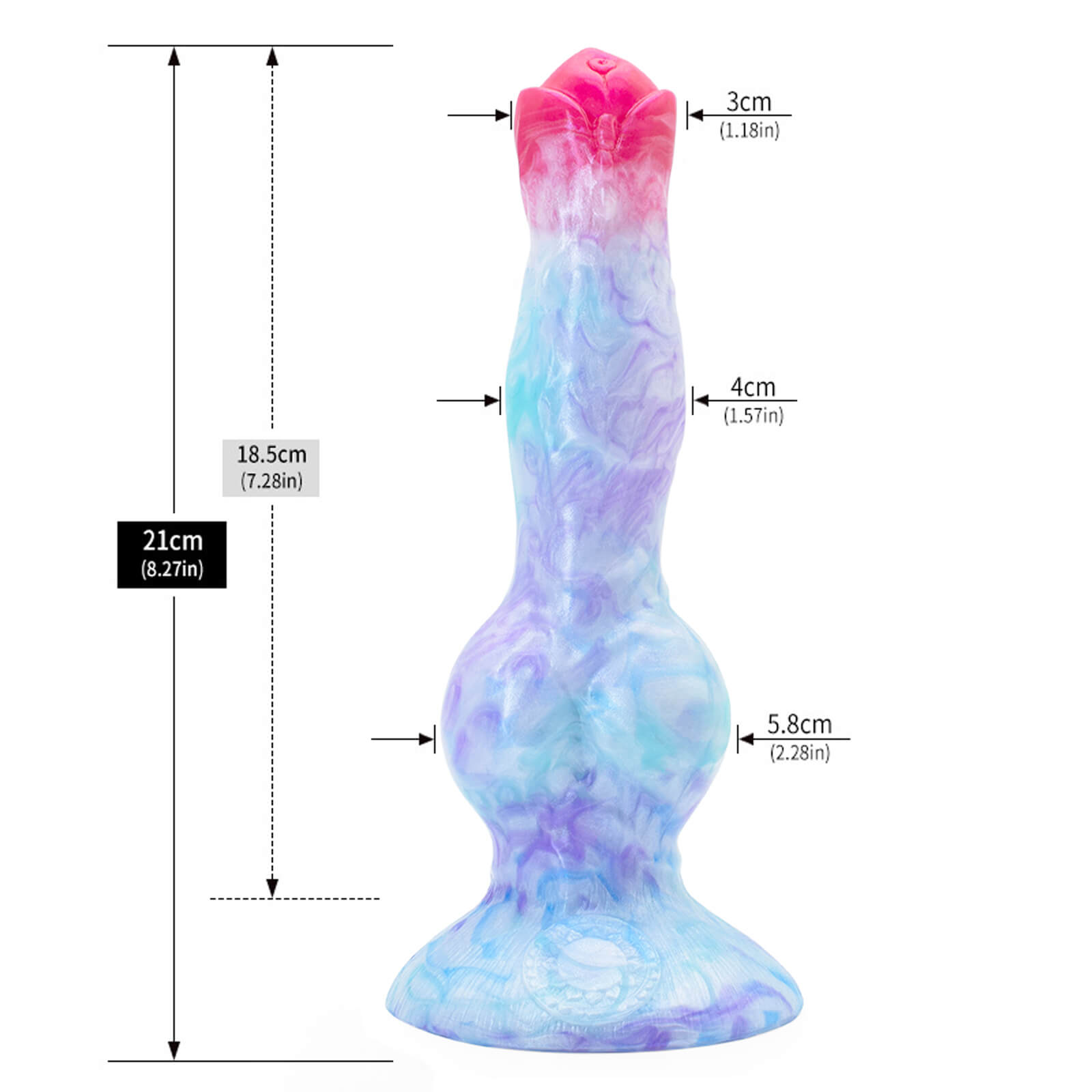 8 Inch Silicone Wolf Dildo with Knot - Tarisss Sex Toy Store