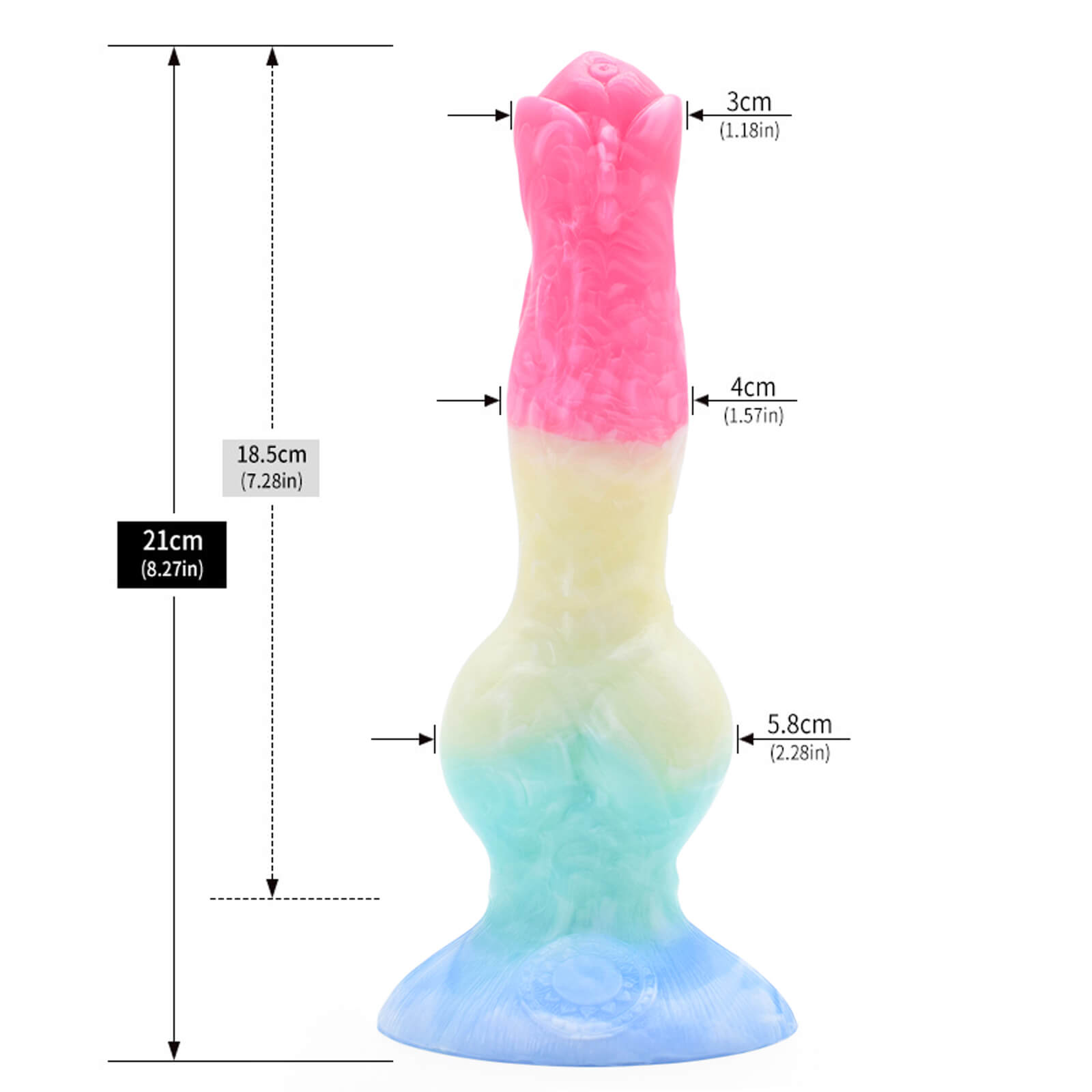 8 Inch Silicone Wolf Dildo with Knot - Tarisss Sex Toy Store