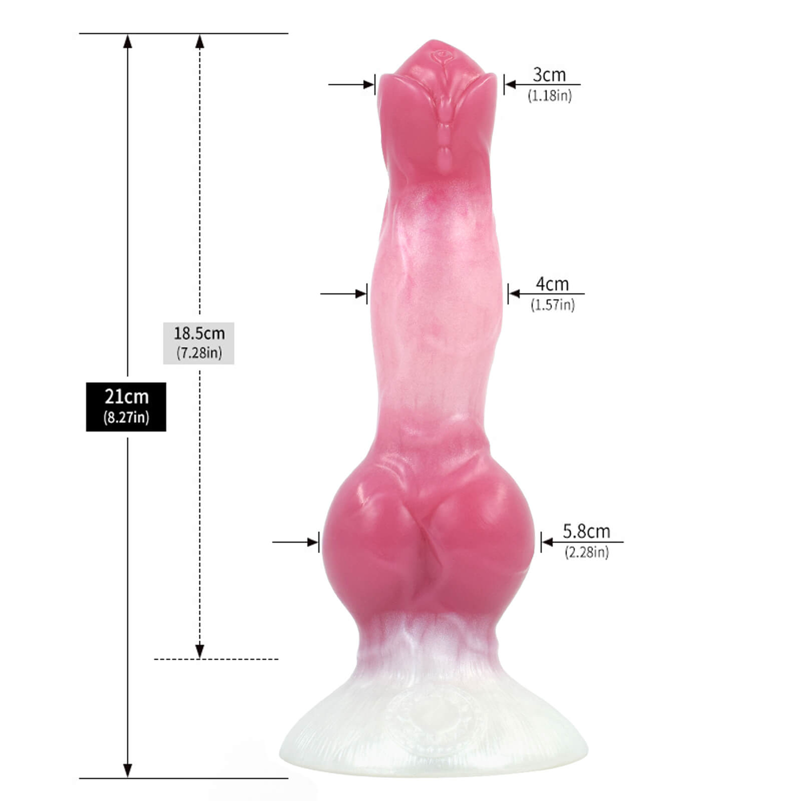 8 Inch Silicone Wolf Dildo with Knot - Tarisss Sex Toy Store