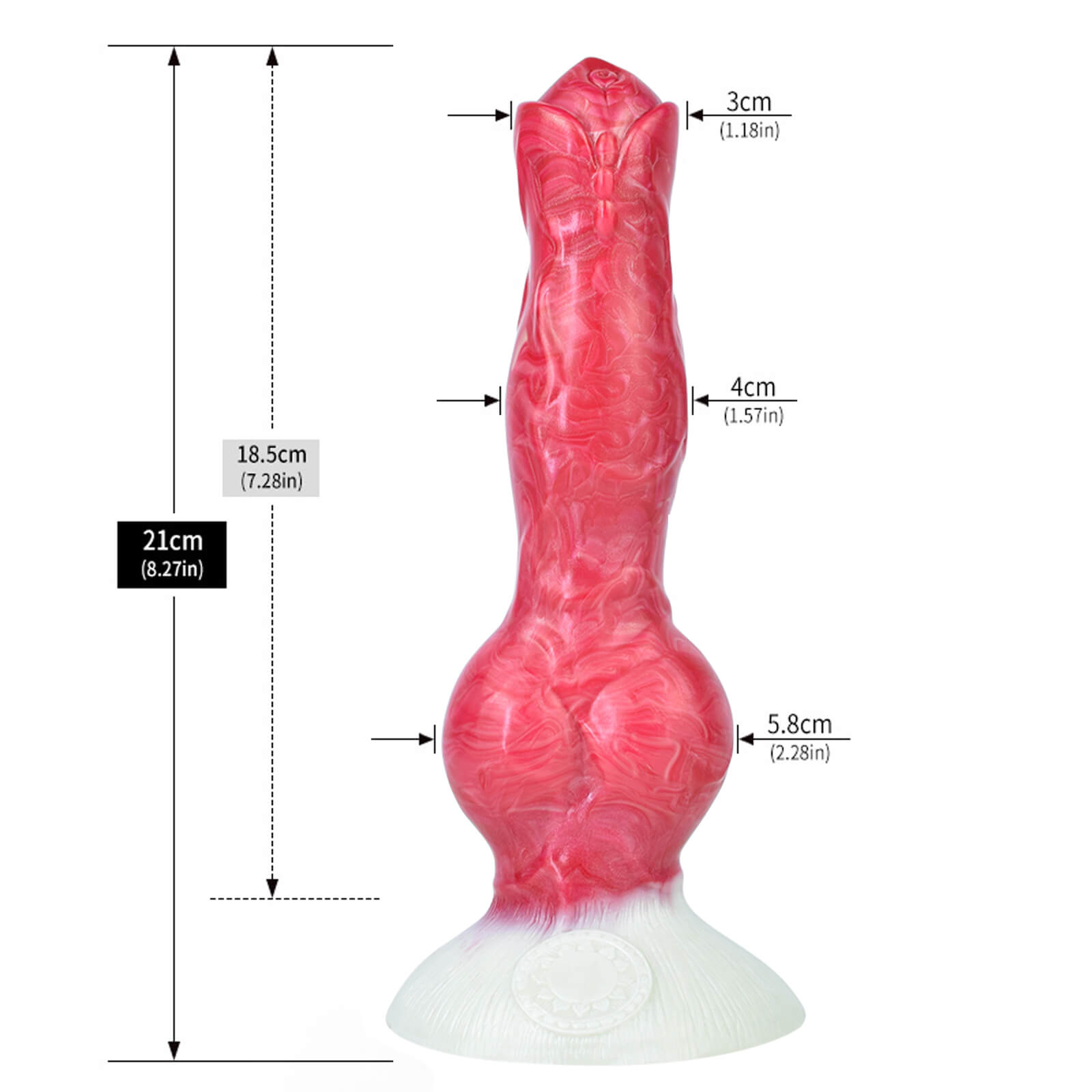 8 Inch Silicone Wolf Dildo with Knot - Tarisss Sex Toy Store