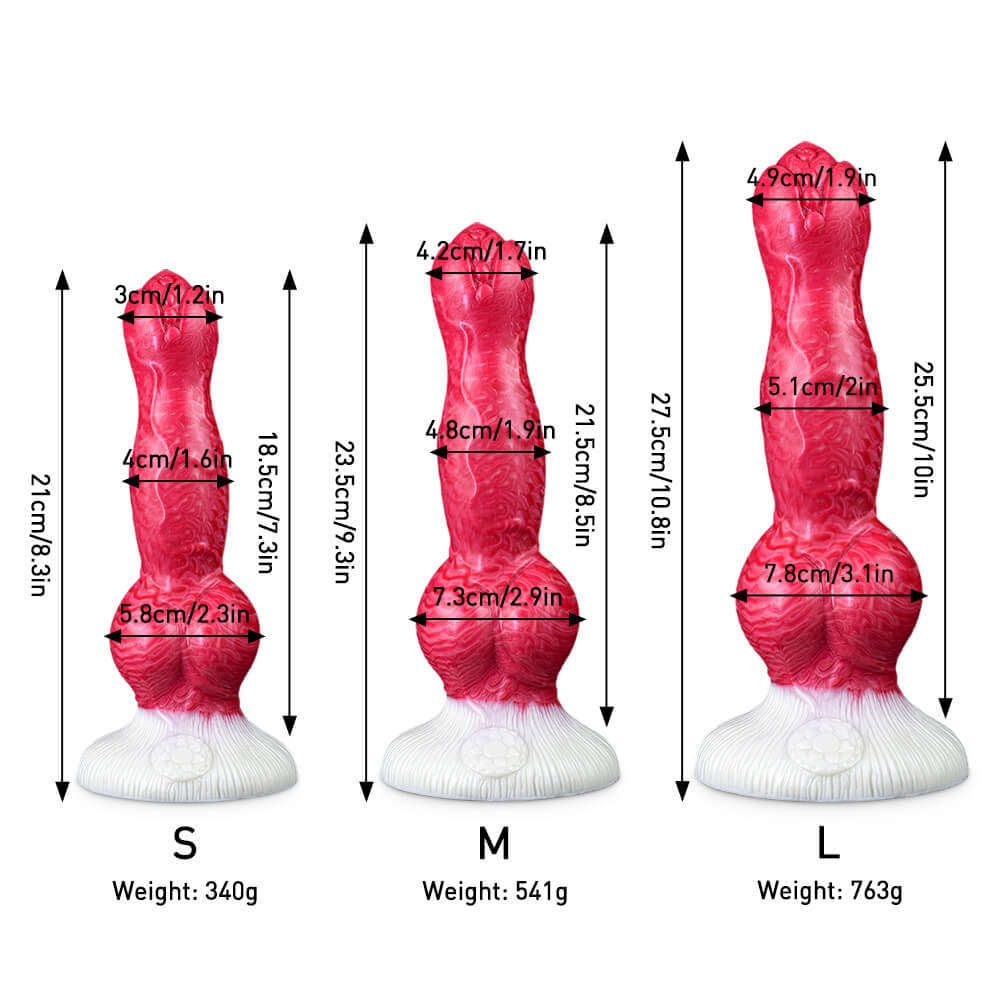 PupJoy - Realistic Dog Dildo -  Knot Dildo - 3 Sizes