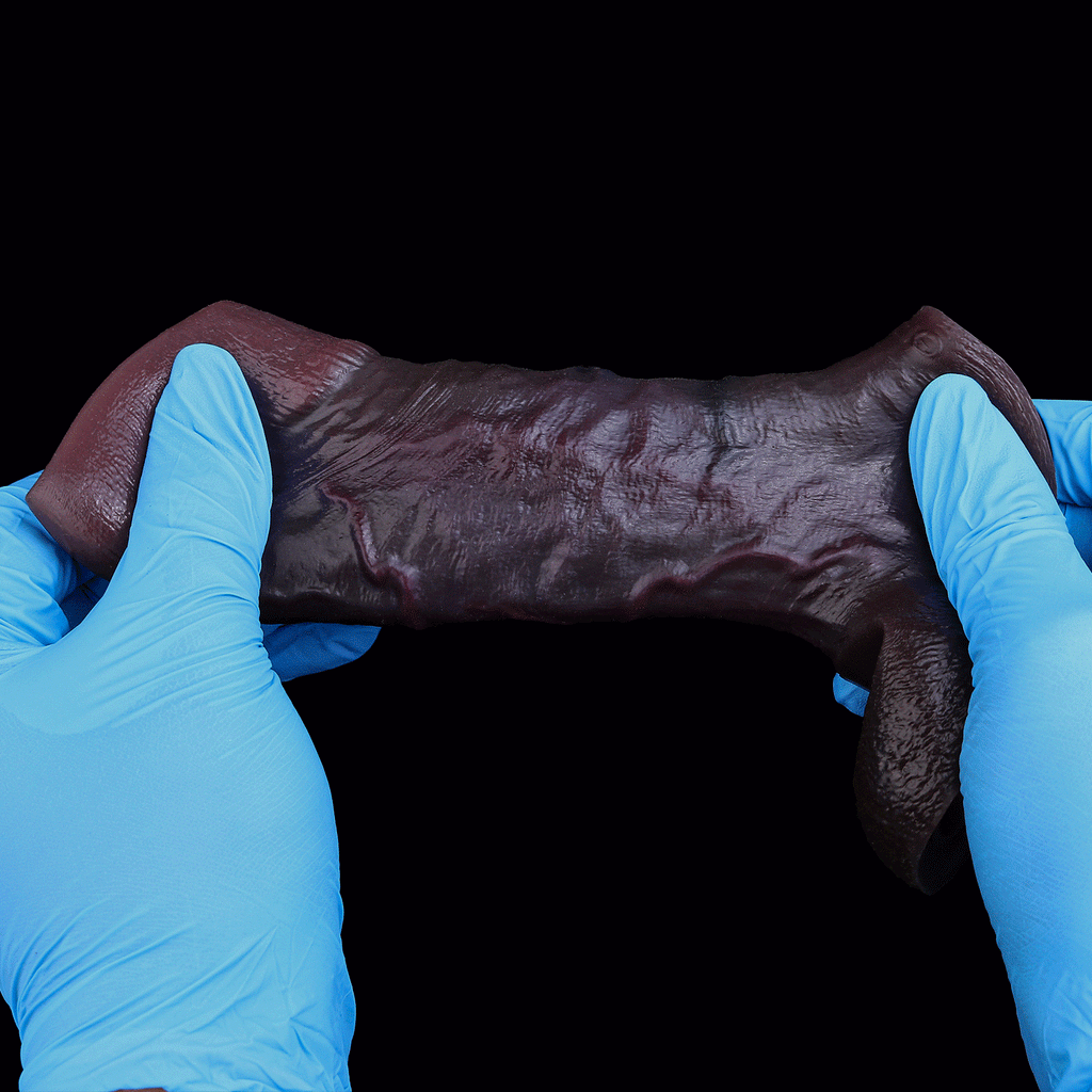 Black Duke Silicone Black Penis Sleeve - Realistic Open-End Ejaculation Delay Ring Extender