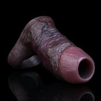 Black Duke Silicone Black Penis Sleeve - Realistic Open-End Ejaculation Delay Ring Extender