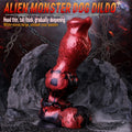 Marbled Dog Knot Dildo | Crimson & Black Dual-Density Silicone | Beast Sex | Domlust