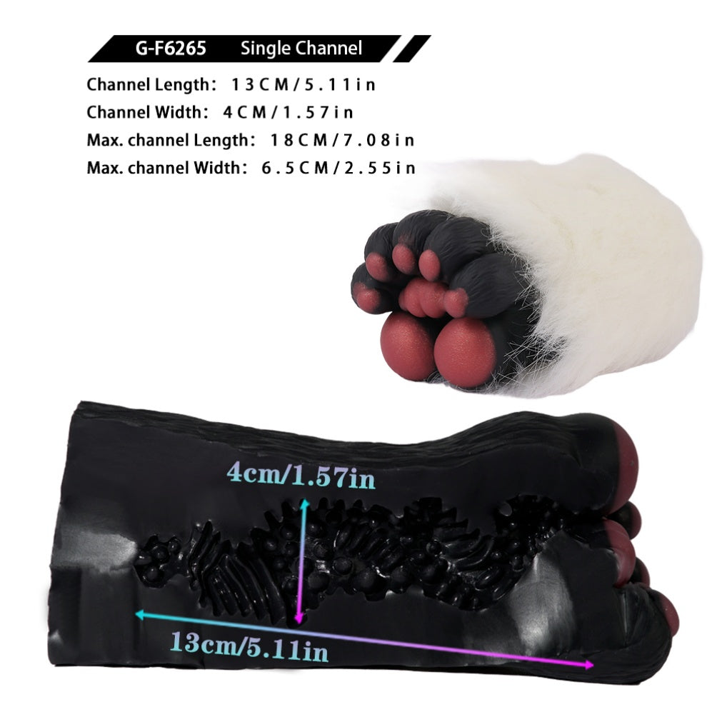 Bear Paw Fantasy Pocket Pussy - Realistic Furry Animal Pussies Detachable Hair Penis Masturbator