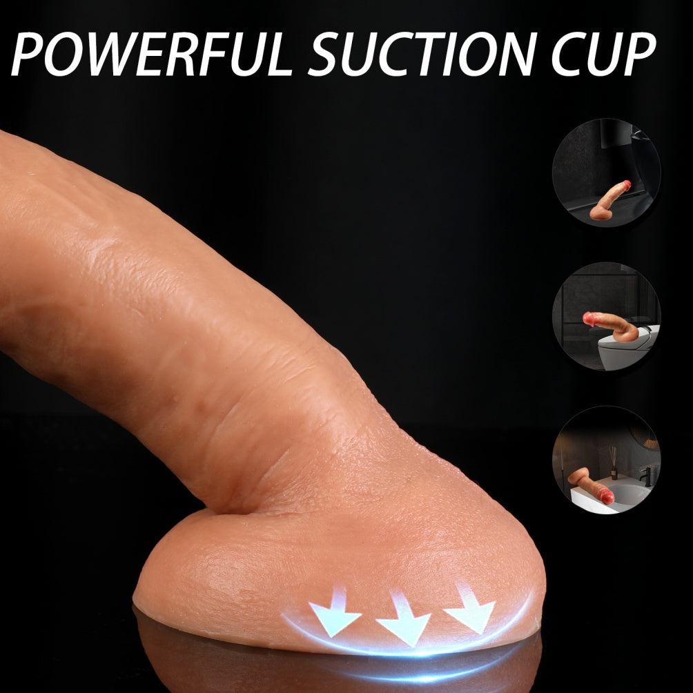 Realistic Dildo Flesh Tone – Anatomical Silicone G-Spot Suction Dildo | Domlust