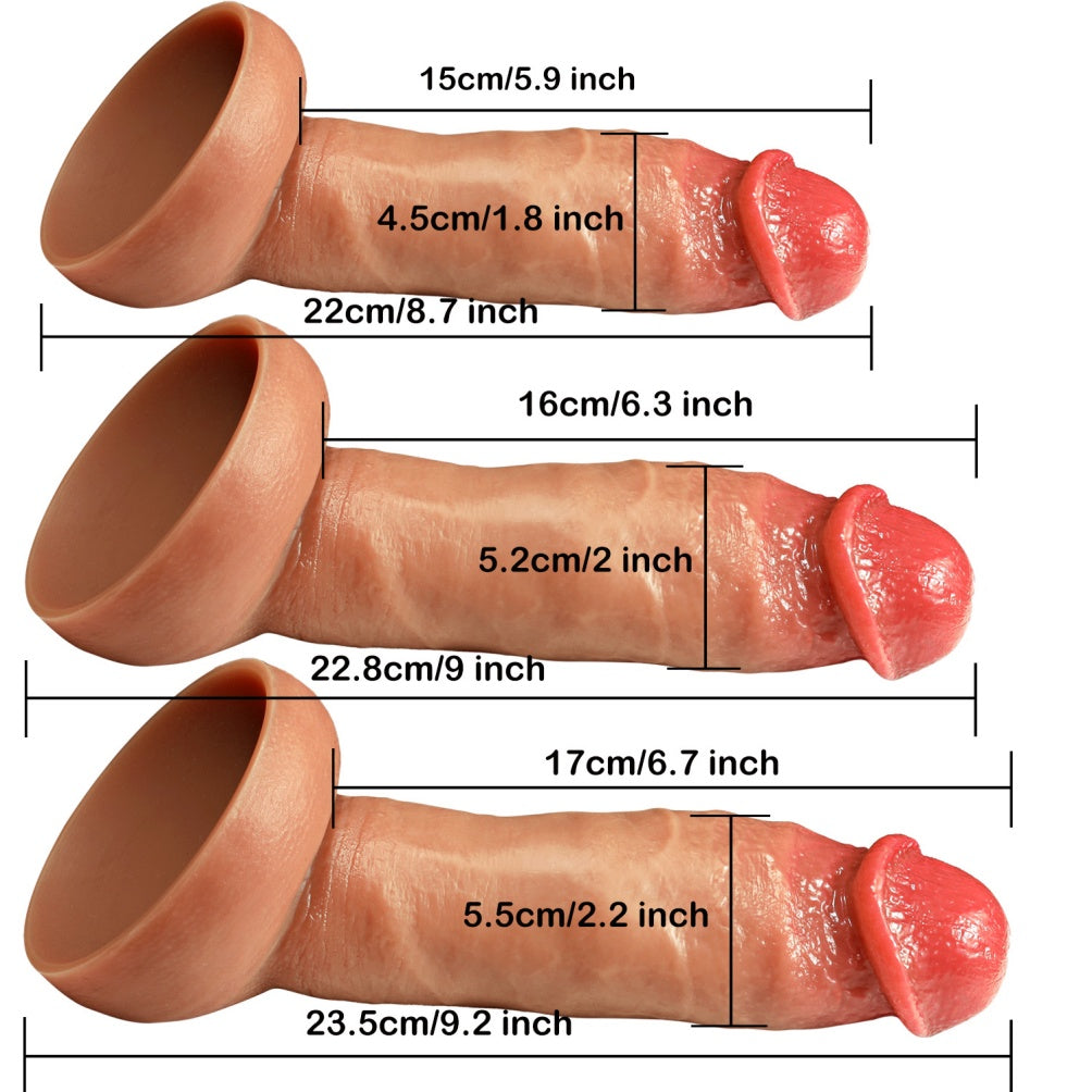 Realistic Dildo Flesh Tone – Anatomical Silicone G-Spot Suction Dildo | Domlust