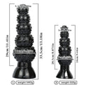 Black Tentacle Anal Beads Dildo – Platinum Silicone 5-Sphere Progressive Expander | S / L