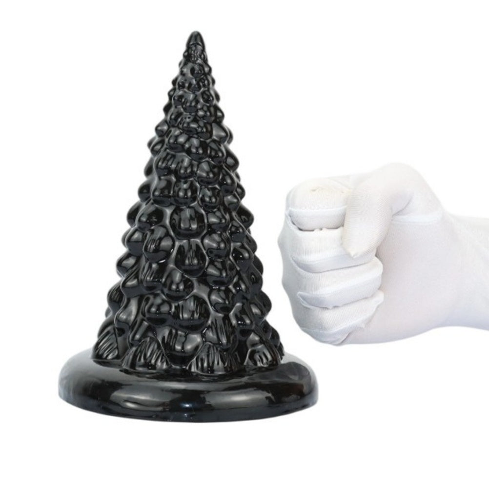 Sentinel Conical Butt Plug – Scaled Texture, 650g Obsidian Silicone, Fisting Expansion | Domlust