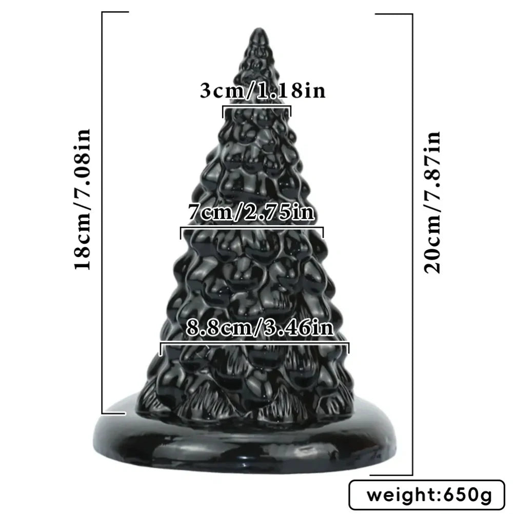Sentinel Conical Butt Plug – Scaled Texture, 650g Obsidian Silicone, Fisting Expansion | Domlust