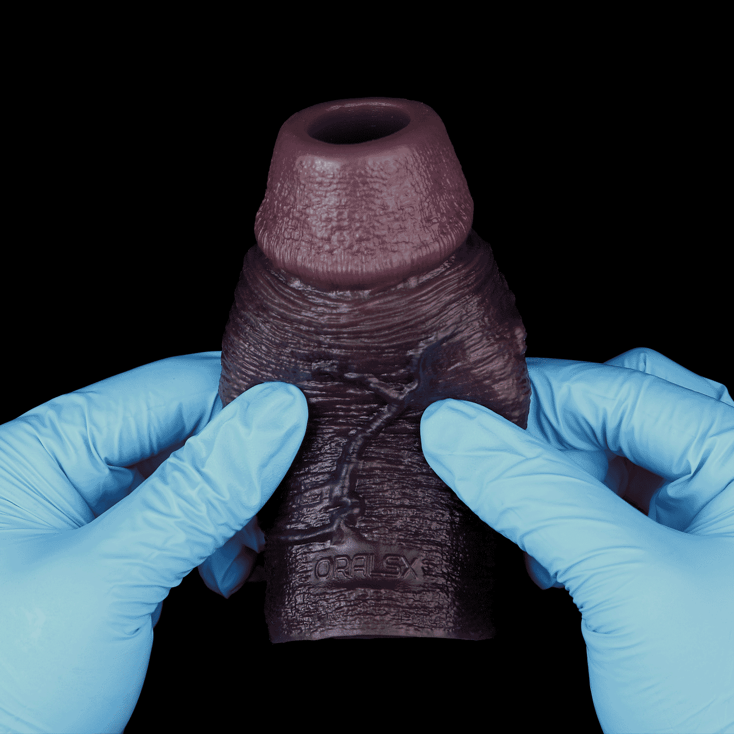 Black Duke Silicone Bandage Penis Sleeve - Realistic Vascular Design for Male Sex Toy Erection Enhancement