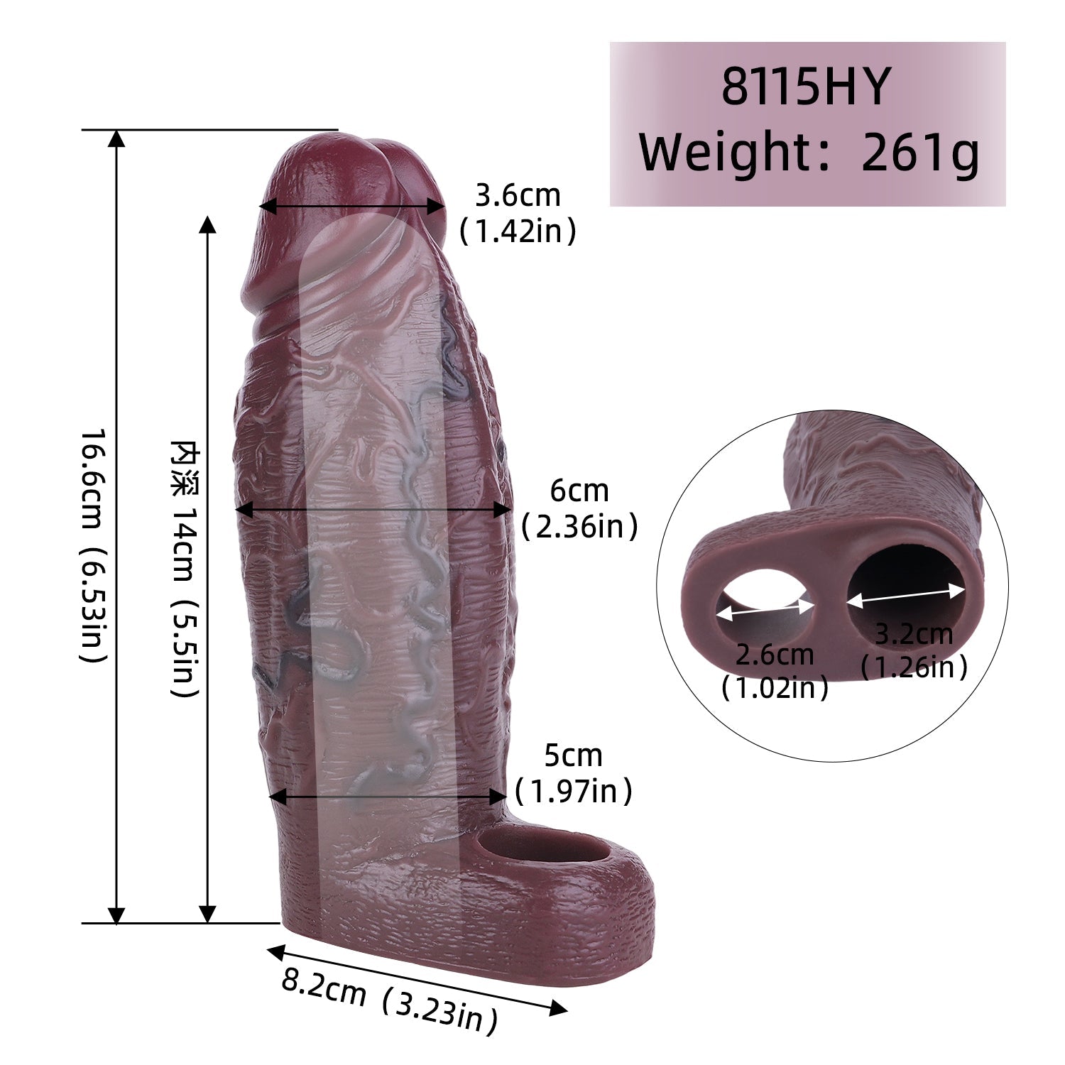 Ebony Cock Sleeve Realistic Penis Sheath - Lifelike Textures Silicone Extender Condom