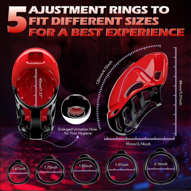 App-Controlled Vibrating Chastity Cage for Men