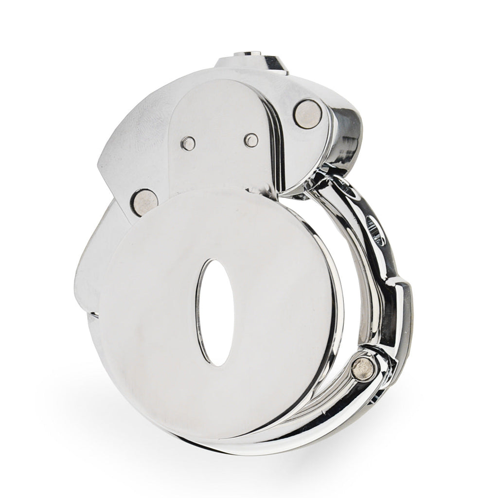 Chastity Cage with Integrated Flat Lock – Adjustable Fit (32mm–50mm)