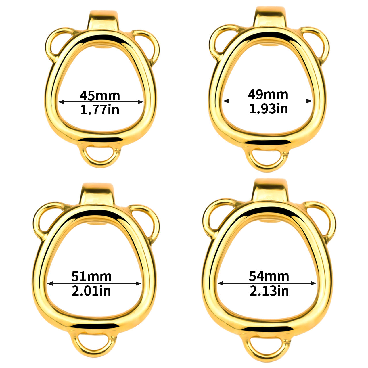 Small Gold Shell-Shaped Chastity Cage-RING Accessory K11