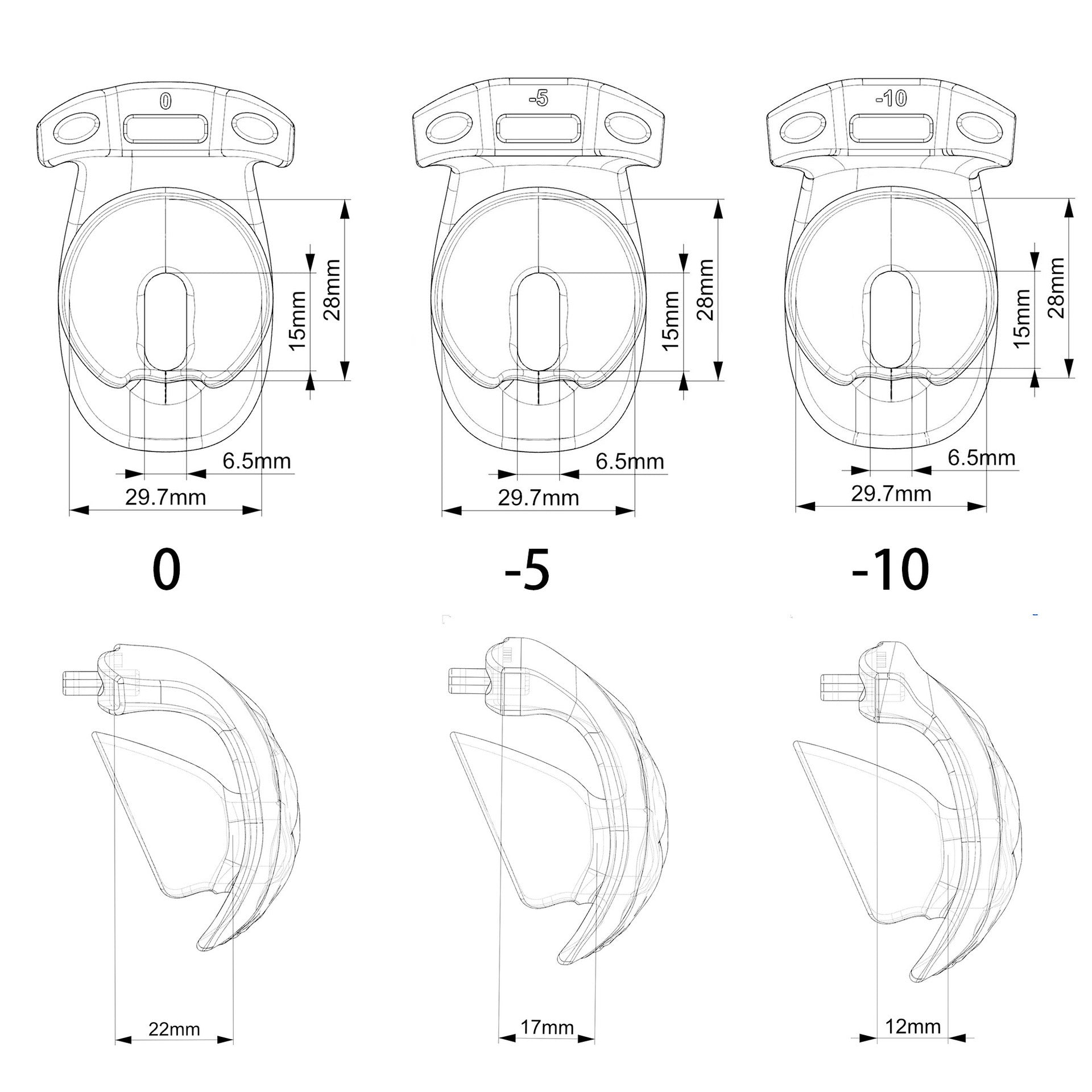 Realistic Vulva Shaped Chastity Cage Set – Pink & Black | Adjustable Flatness (-10 / -5 / 0) | 4 Progressive Ring Sizes