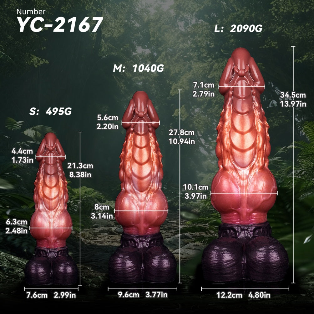 Dragon Dildo – Dual-Layer Platinum Silicone Knotted Creature Cock | S / M / L (up to 2.2kg)