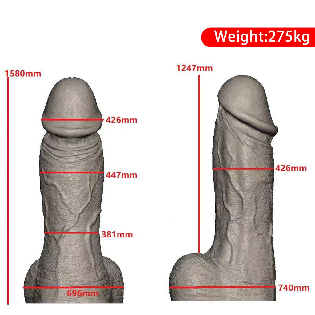 "Life-Size" Large-Scale Realistic Male Anatomy Silicone Dildo