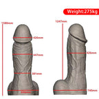 "Life-Size" Large-Scale Realistic Male Anatomy Silicone Dildo
