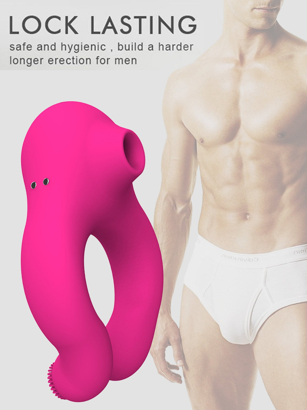 Female Oral Sex Sucking Vibrator - Male Penis Cock Ring Clit Clamp Couple Sex Toys