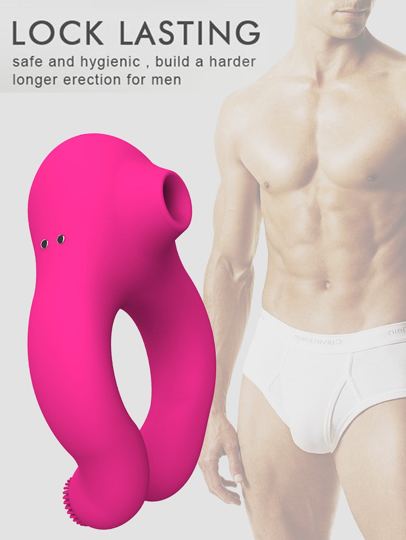 Female Oral Sex Sucking Vibrator - Male Penis Cock Ring Clit Clamp Couple Sex Toys