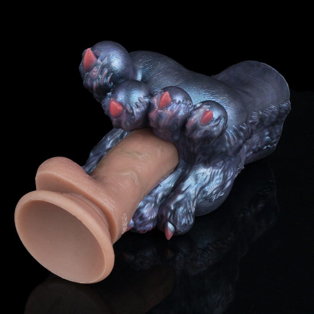 Dark Fantasy Beast Paw Silicone Pocket Pussy – Hidden Channel Claws for Men Blowjob Masturbation