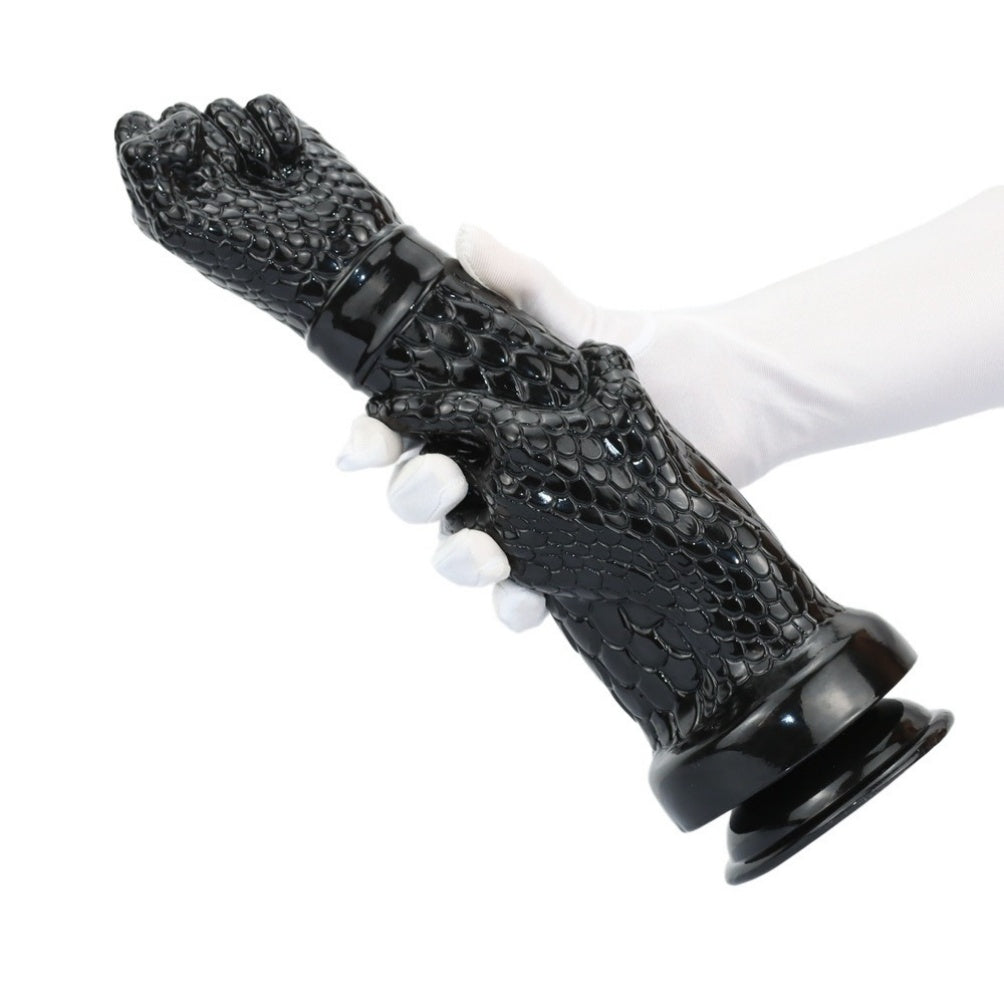 Domlust Dragon Arm Fist Dildo – 13" Black Silicone Creature Cock for Extreme Expansion