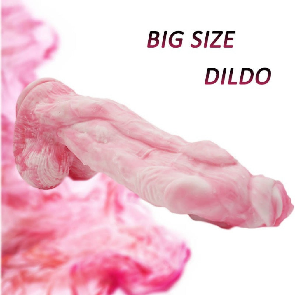 Dual Density Dragon Scale Dog Dildo – Huge Knotted Creature Cock Fantasy Silicone Dildo S/M/L | Domlust