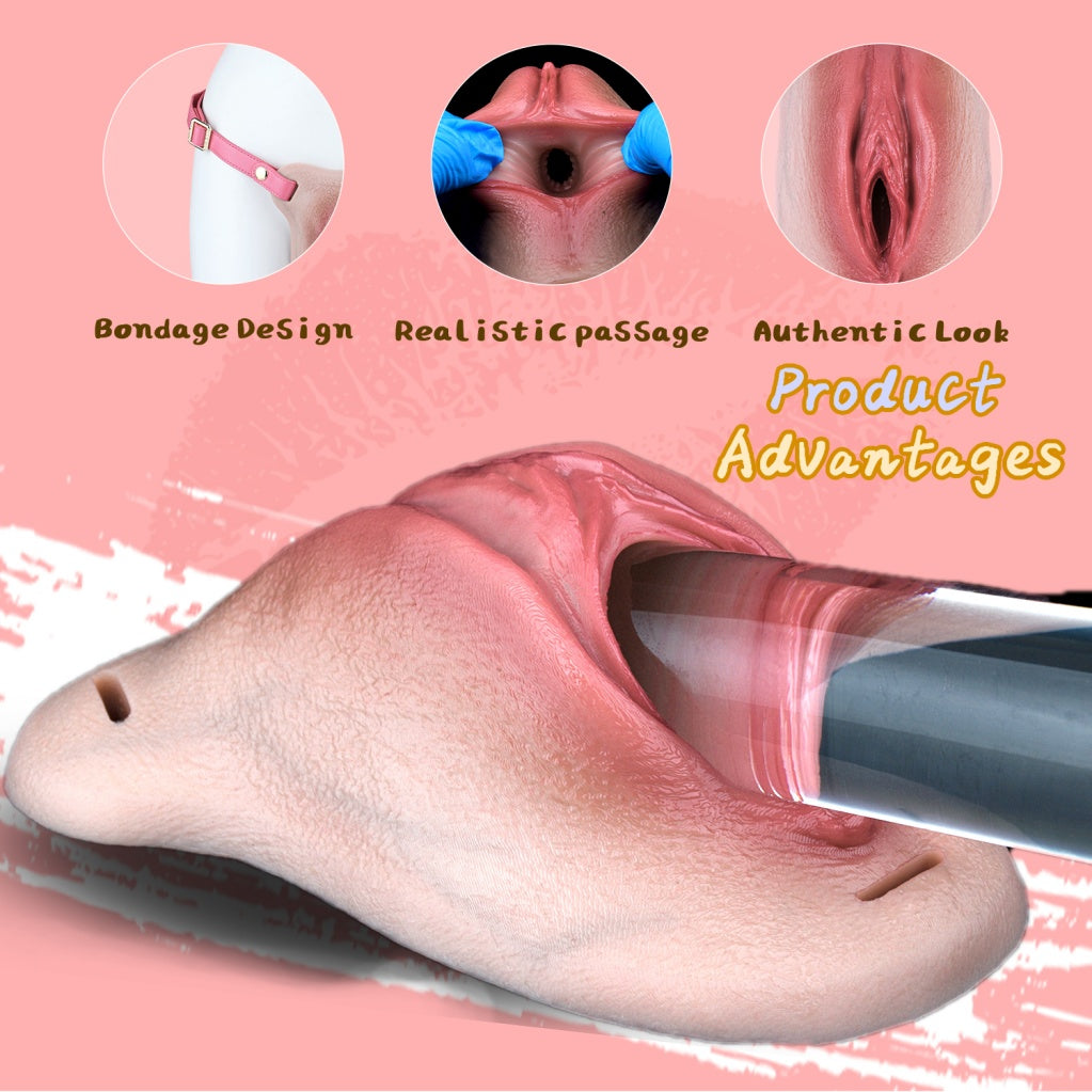 Realistic Fleshy Silicone Wearable Realistic Pussy Pants – Premium Femboy & Fake Vagina  Prosthetic | Domlust
