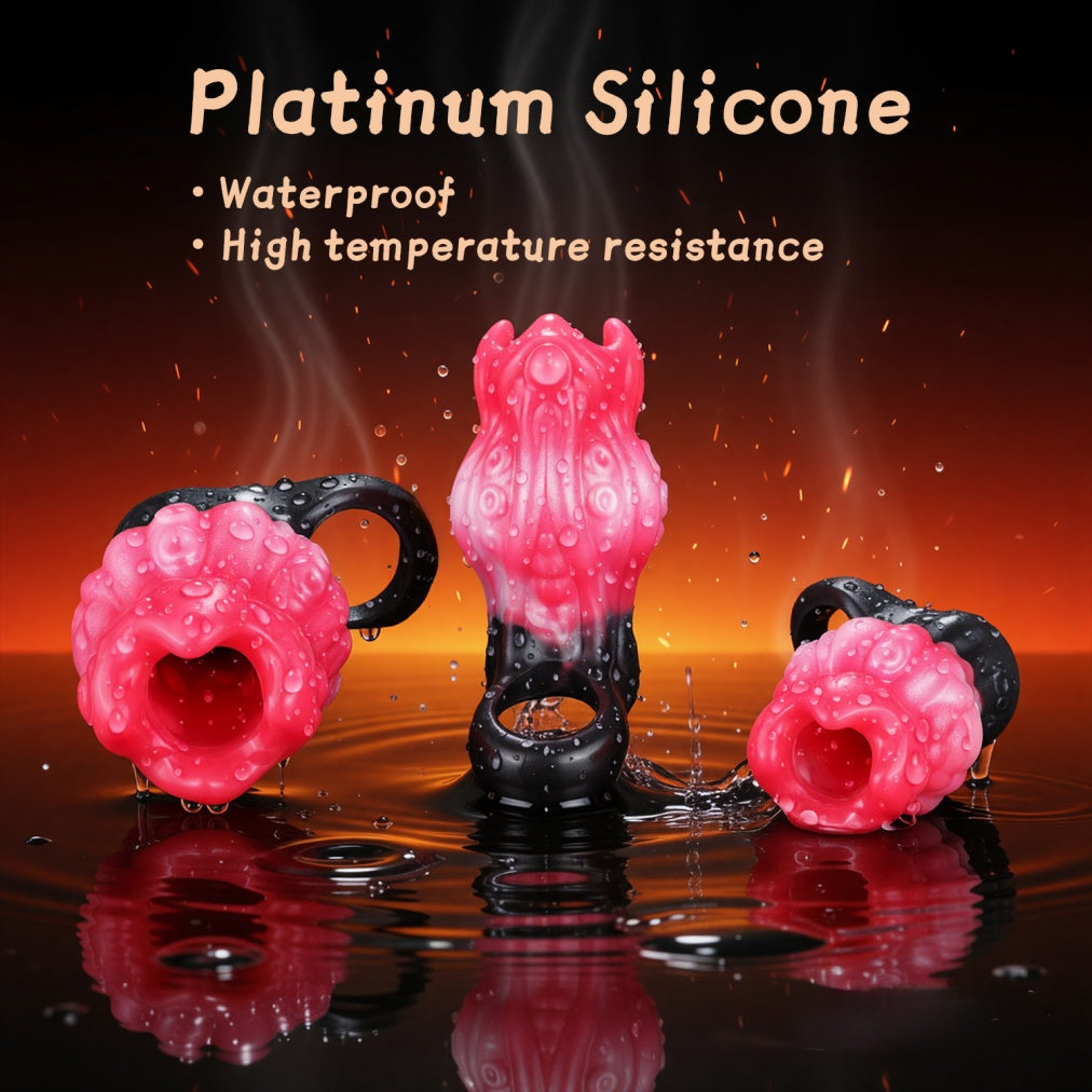 Kraken's Crown Penis Sleeve Extender - Premium Silicone Cocksleeve Enhanced Girth & Stamina