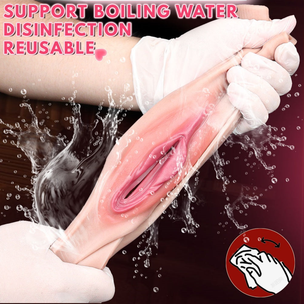Lightskin Realistic Pussy Panties - Flesh-Like Silicone Fake Vagina Sex Toys for Gay Couple