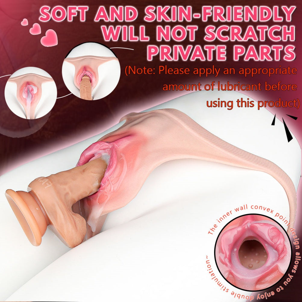 Lightskin Realistic Pussy Panties - Flesh-Like Silicone Fake Vagina Sex Toys for Gay Couple