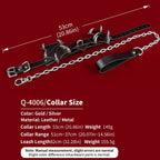 Fantasy Bat-shaped Leather BDSM Collar - Master-Slave Training Strap-on Bondage Toys