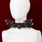 Fantasy Bat-shaped Leather BDSM Collar - Master-Slave Training Strap-on Bondage Toys