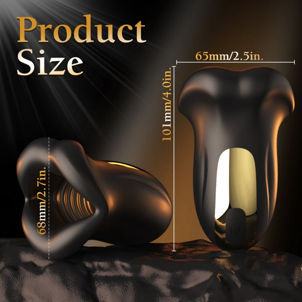 Lip-Shaped Silicone Blowjob Masturbation Cup - Male Oral Sex Toys Penis Massage Trainer